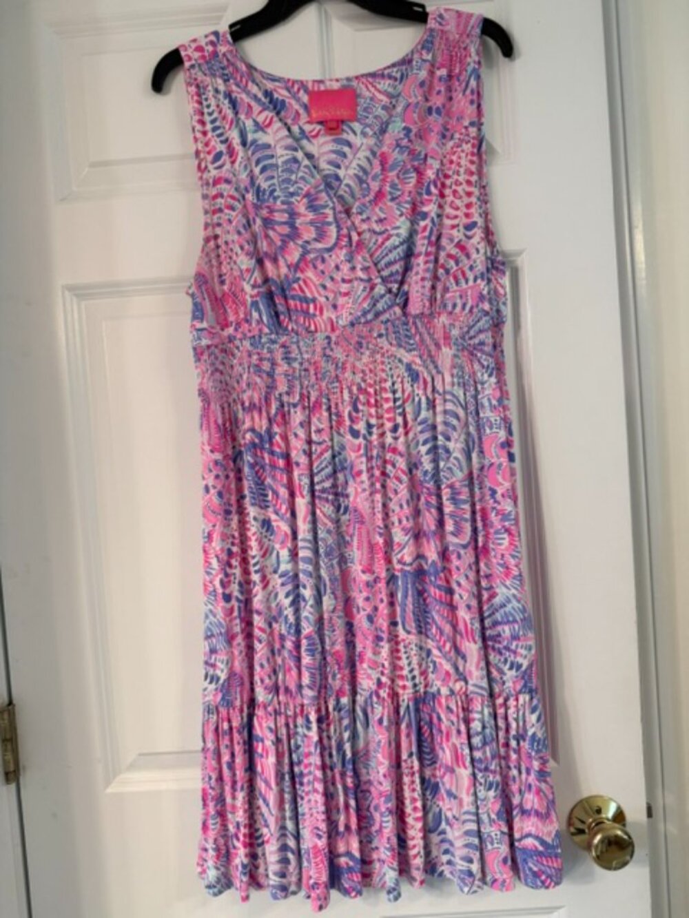 Lilly Pulitzer, Vivette Ruffle Dress, "Sea You Soon", Size XL